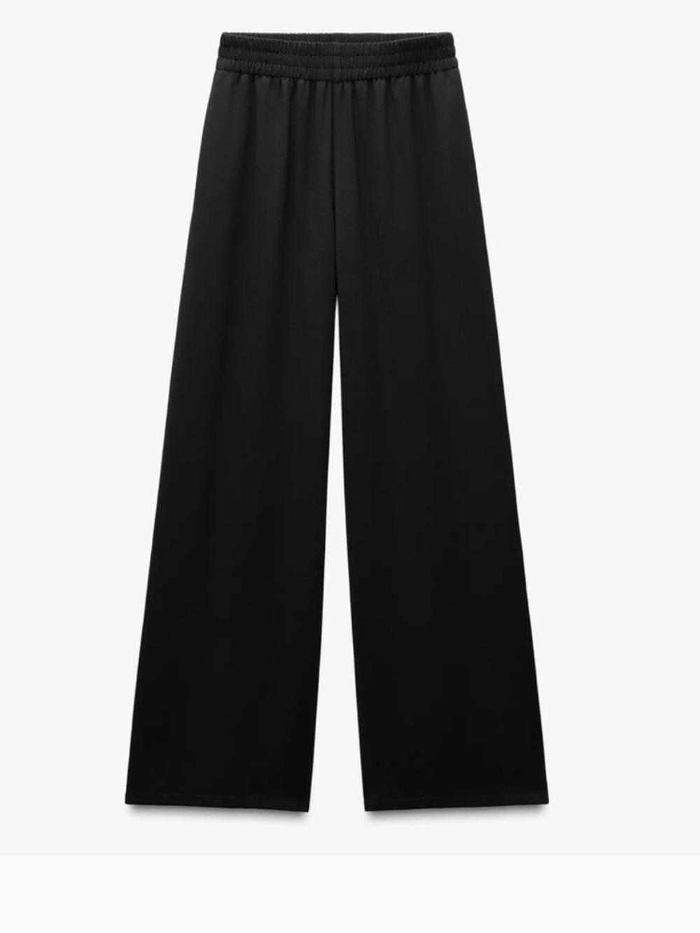 Zara Crepe Wide-Leg Pants, L